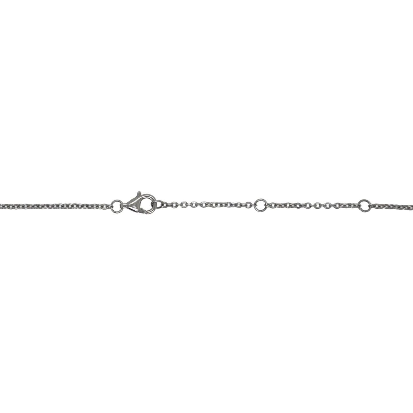 Larimar necklace - sterling silver lobster clasp and chain detail
