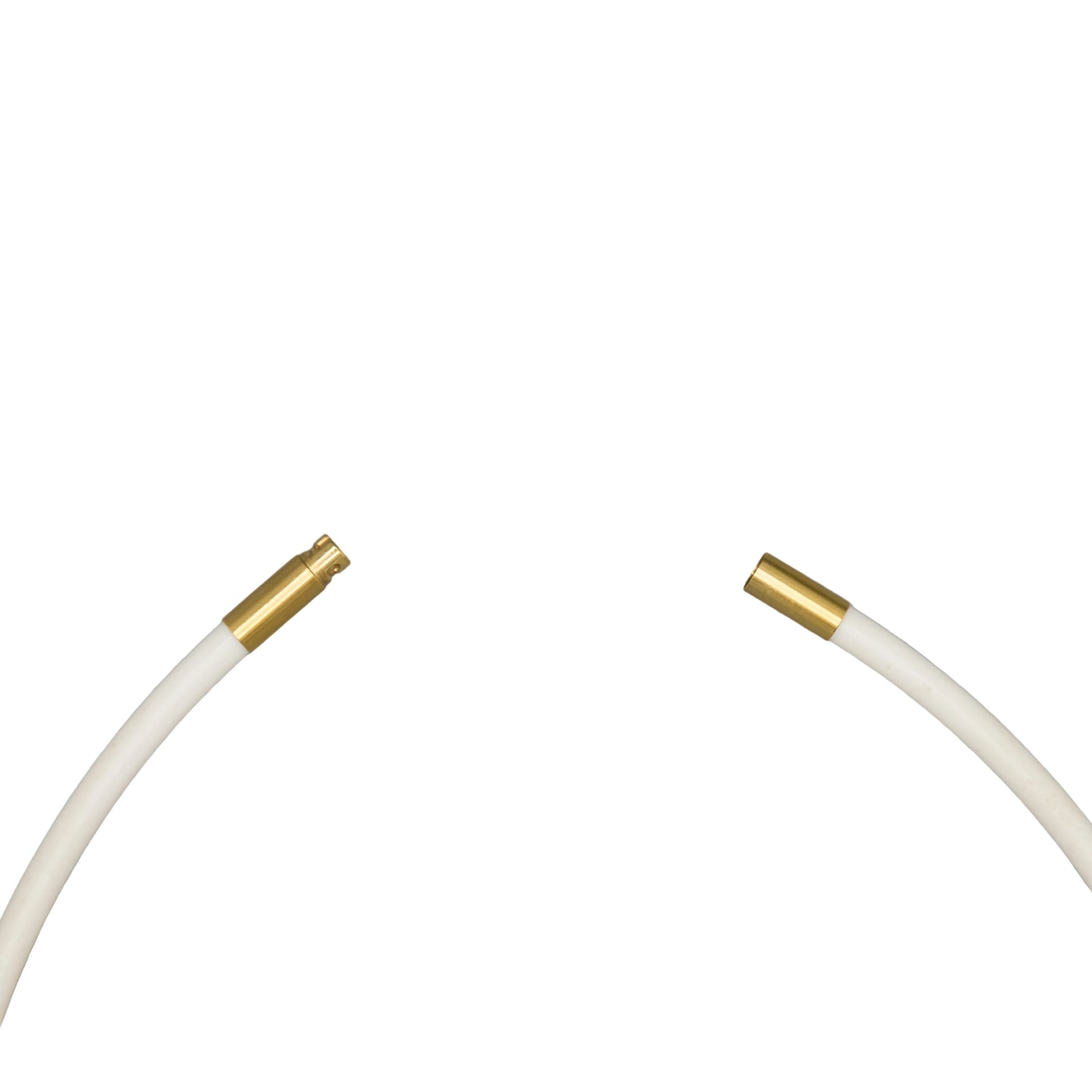 11.5mm Tahitian pearl choker necklace on white rubber cord with 14K gold clasp - clasp view