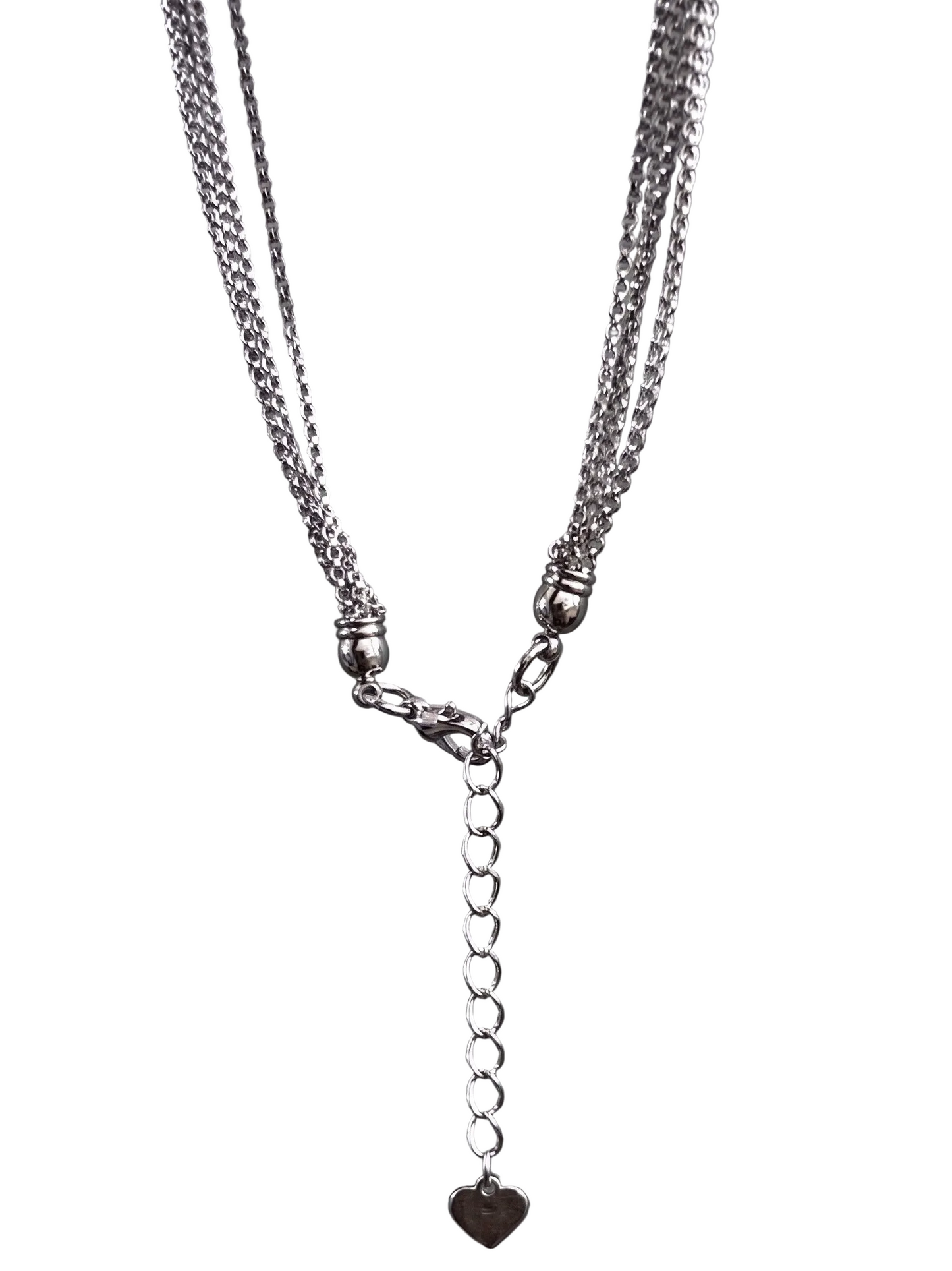 Sterling silver clasp detail on Tahitian Keshi pearl necklace