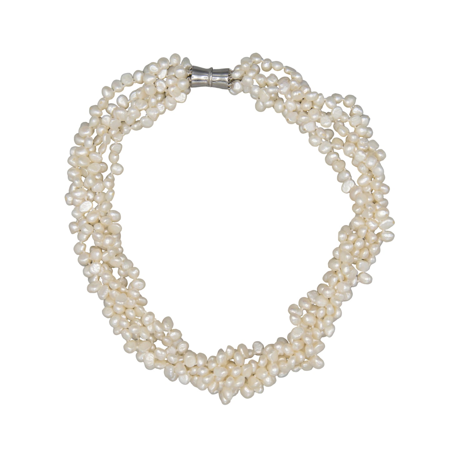 White 5-Strand Freshwater Pearl Necklace 18.5 inch – Holly Zhang Pearl Gallery