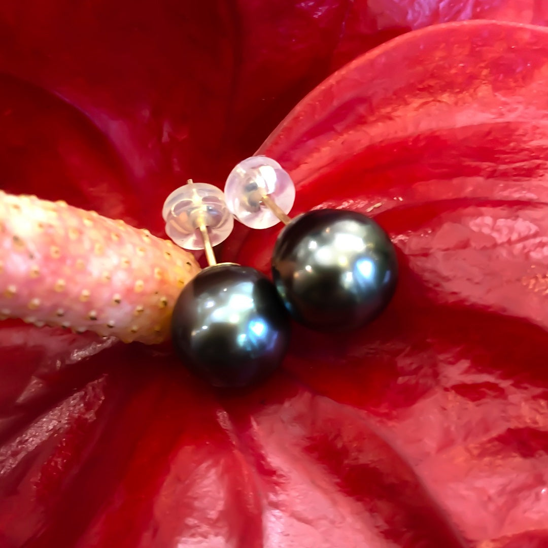 E9-10mmTahitianbar14kystuds