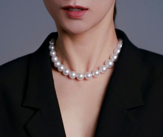 Australian South Sea Pearl Strand Necklace – On Model Lifestyle View