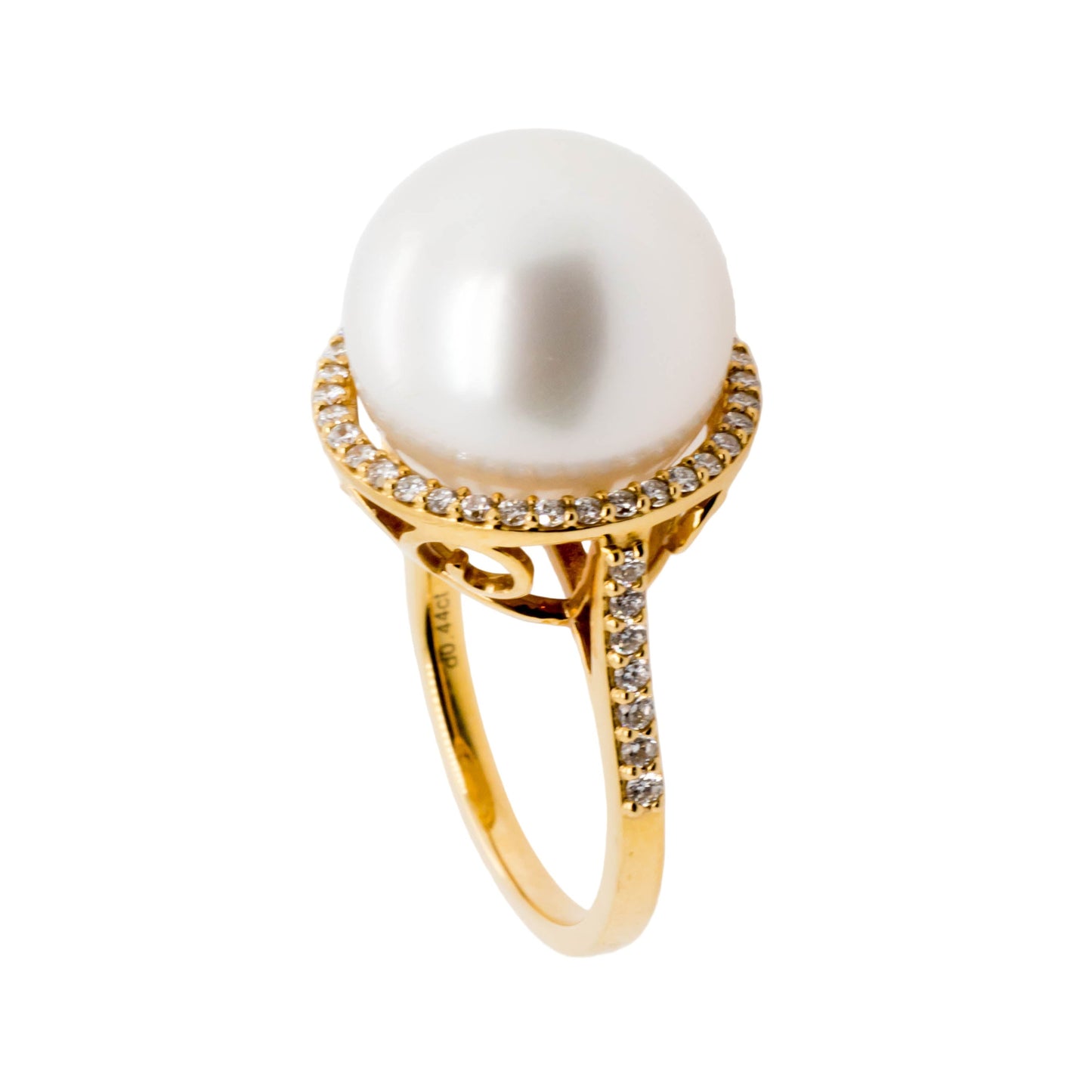 South Sea pearl ring size 7 - lifestyle shot on hand