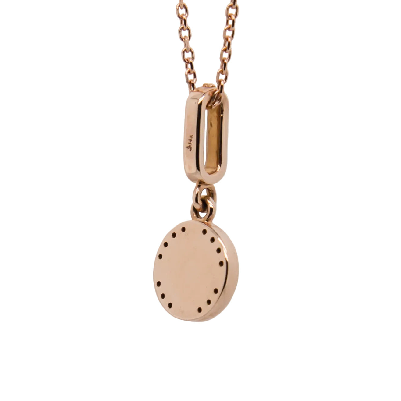 Akoya Pearl & Diamond Necklace, 14K Rose Gold Chain