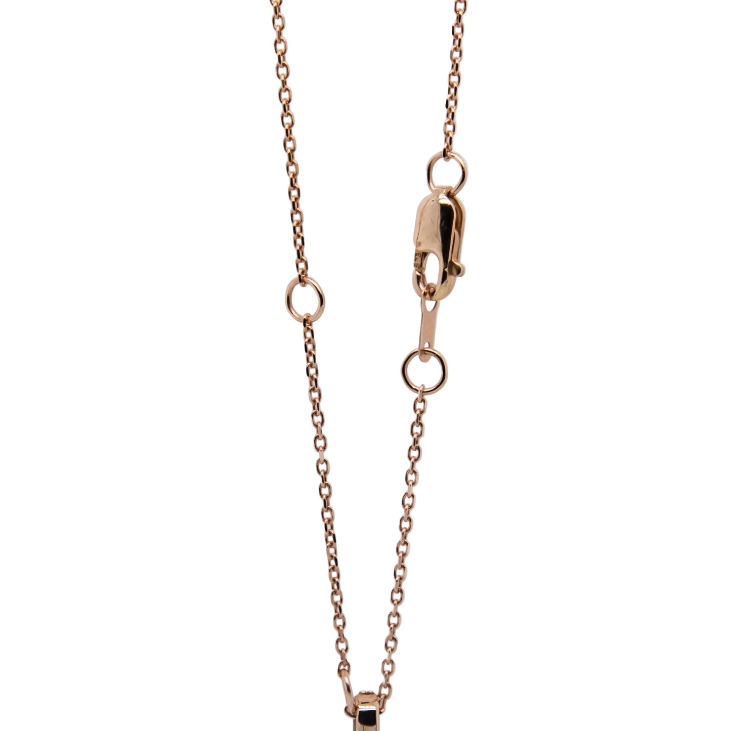 Akoya Pearl & Diamond Necklace, 14K Rose Gold Chain