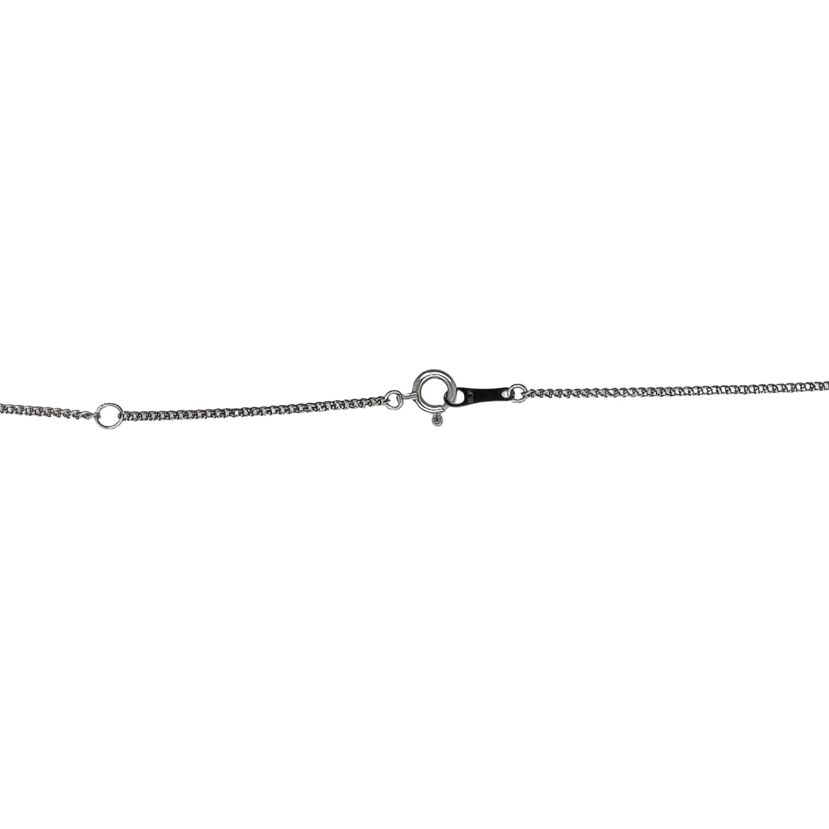 16-inch 18K white gold chain - clasp closeup
