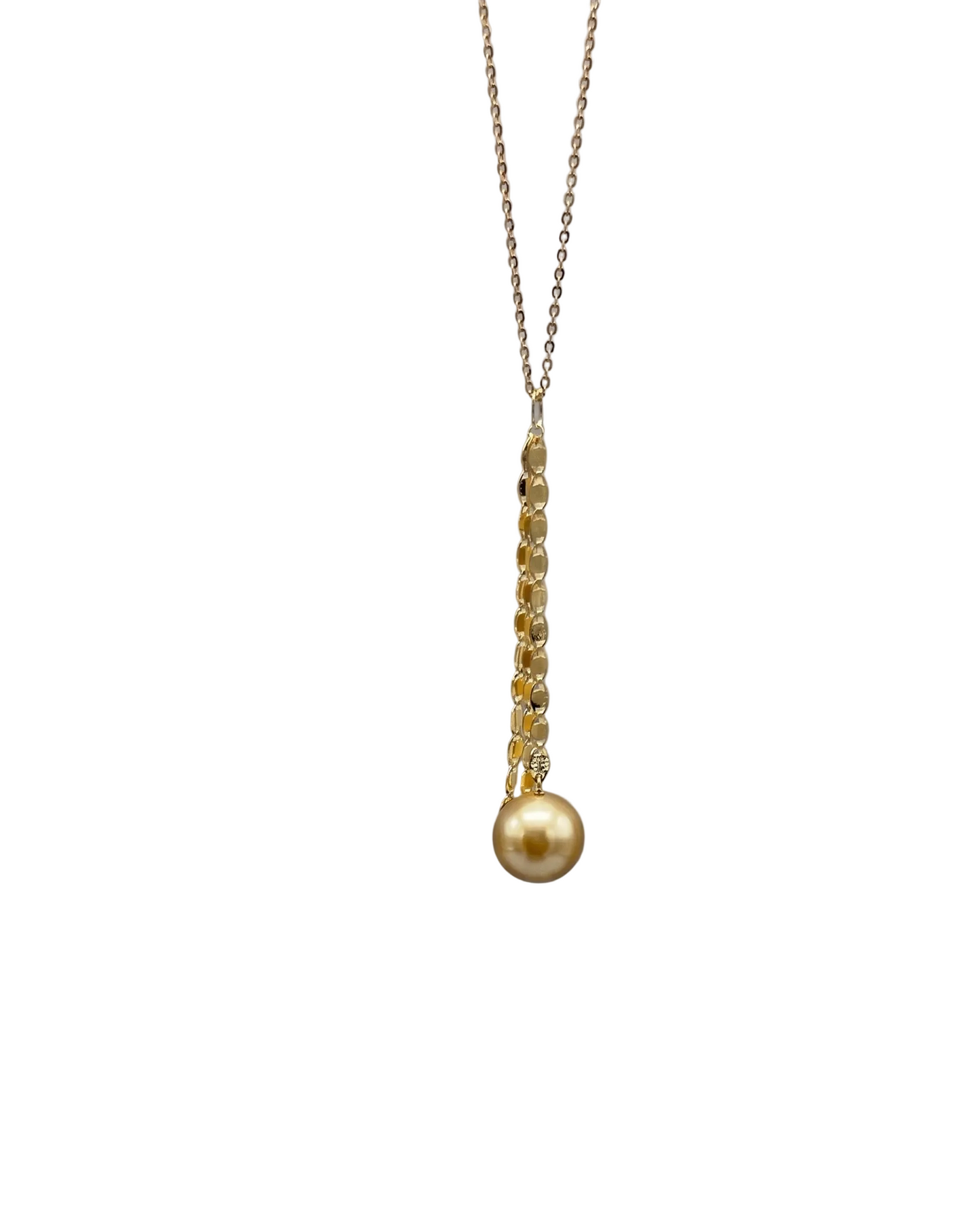 18-inch Golden South Sea Pearl Necklace, 14K Gold