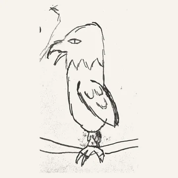 The original drawing for the eagle pendant