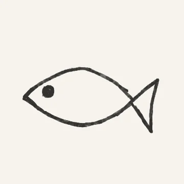 The original drawing for the fish pendant