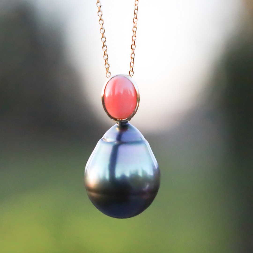 P14.5mmTahCoral14KYG – Holly Zhang Pearl Gallery
